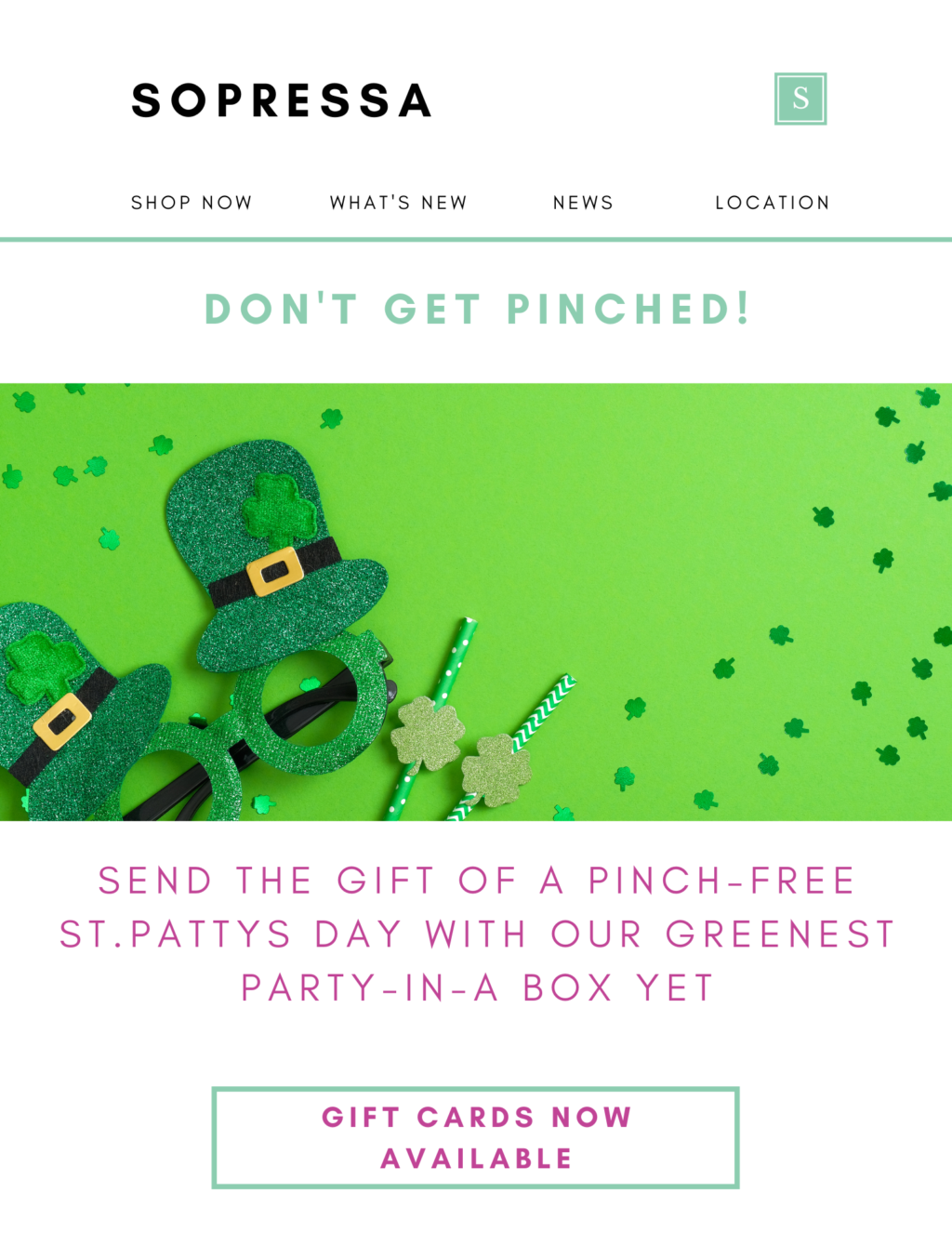 St.PatricksDay GiftCard E-Mail