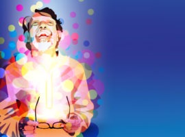 Une personne est remplie de joie et de plaisir à un contenu de qualité.