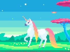 Imaginea pixelată a unei zâne fluturând o baghetă către un unicorn, reprezentând personalizarea și angajamentul sunt cheia afacerilor de astăzi. Consolidând tehnologia de marketing, creați experiențe mai bune pentru clienți.