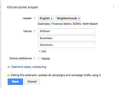 Ek Açıklamalı Snippet Örneği