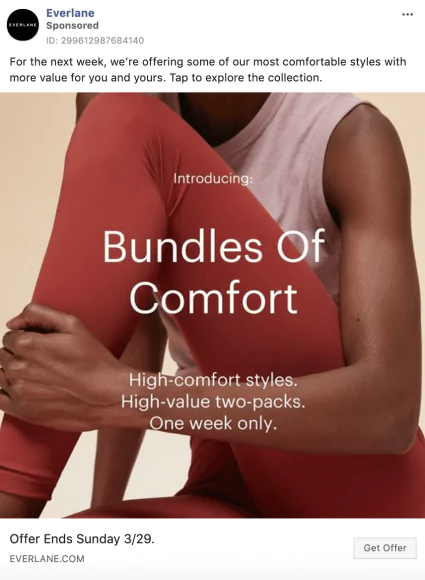 tozluklar için everlane COVID-19 statik reklamı