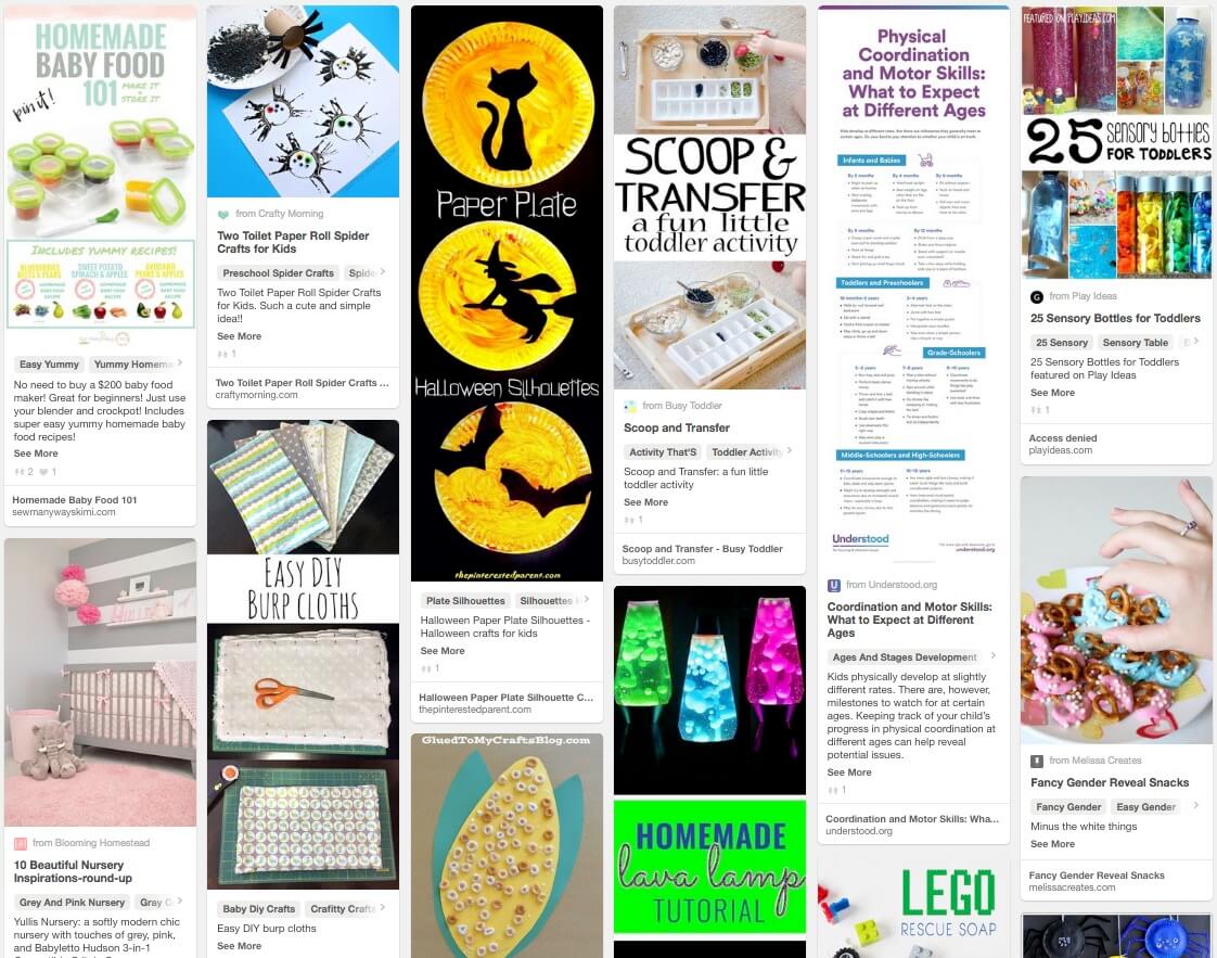 Тенденции в категории «Дети и родители» на Pinterest в октябре