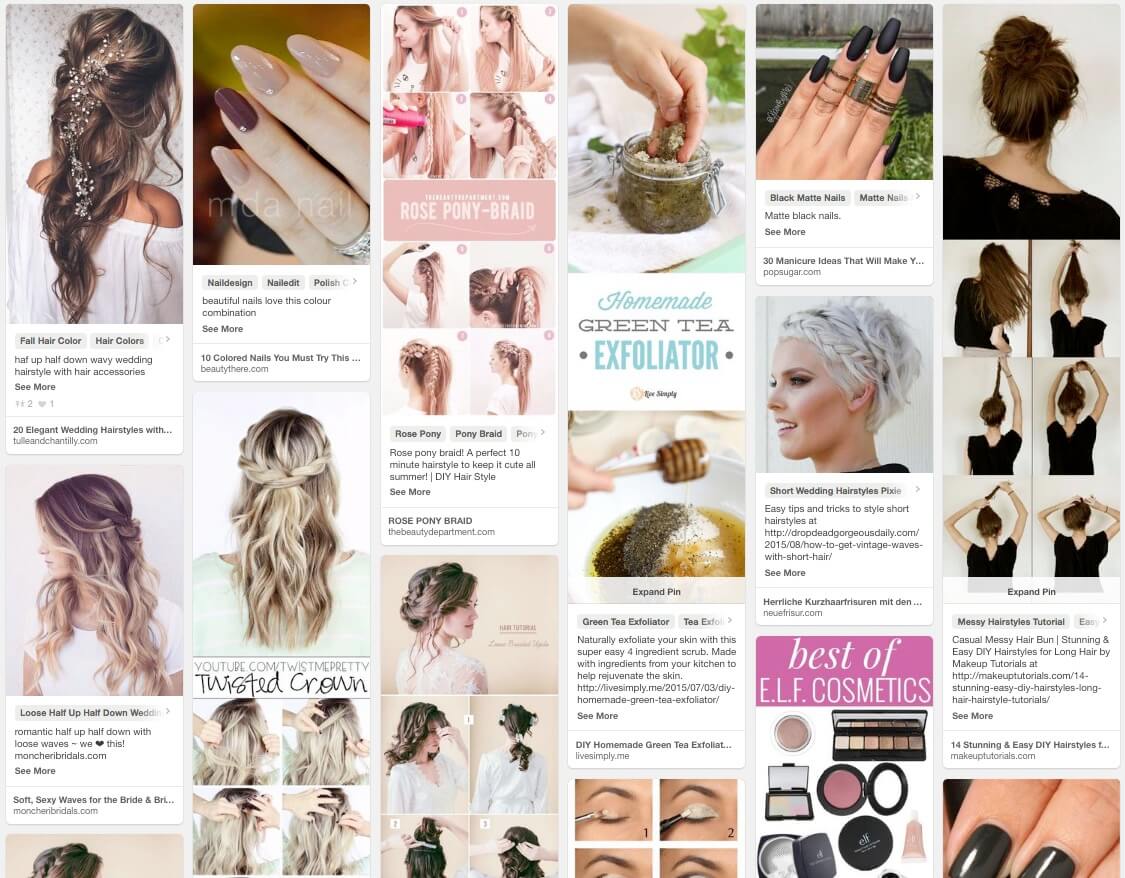 В тренде Pinterest в категории «Прически и красота» в октябре