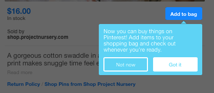 您可以使用可購買的 Pin 圖直接通過 Pinterest 購買產品