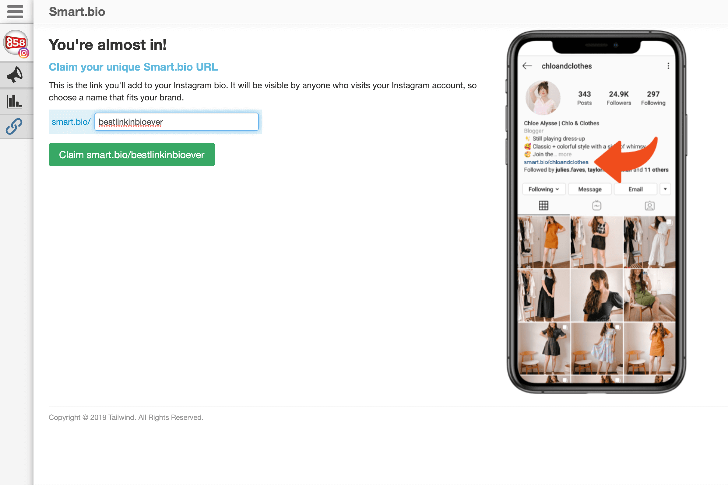 cel mai bun link gratuit din bio instrument vreodată - revendicați-vă numele de utilizator în smart.bio
