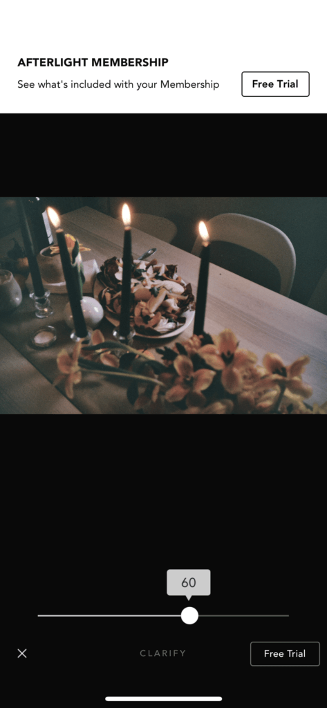 ใช้เครื่องมือชี้แจงใน Afterlight เพื่อลบรายละเอียดภาพที่พร่ามัว