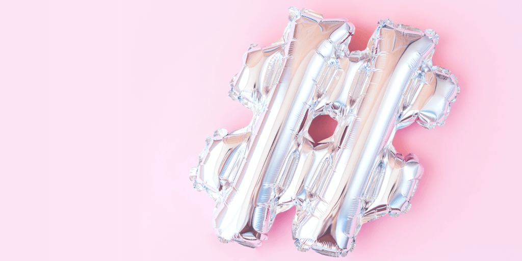 hashtag argento su sfondo rosa - immagine di intestazione per i migliori hashtag su instagram e come trovarli
