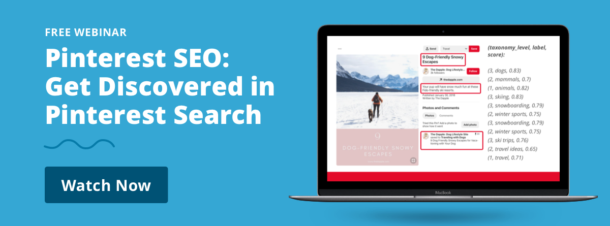 Kostenloses Webinar | Pinterest SEO: In der Pinterest-Suche entdeckt werden | Schau jetzt