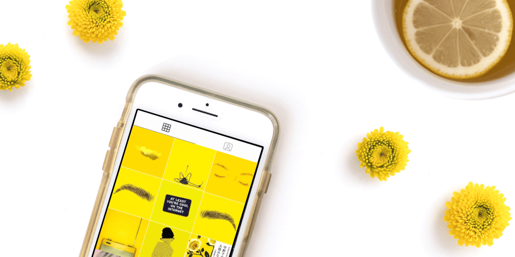 ヘッダー画像-白い背景の上のプロのiPhoneのようにInstagramのテーマを変更する方法