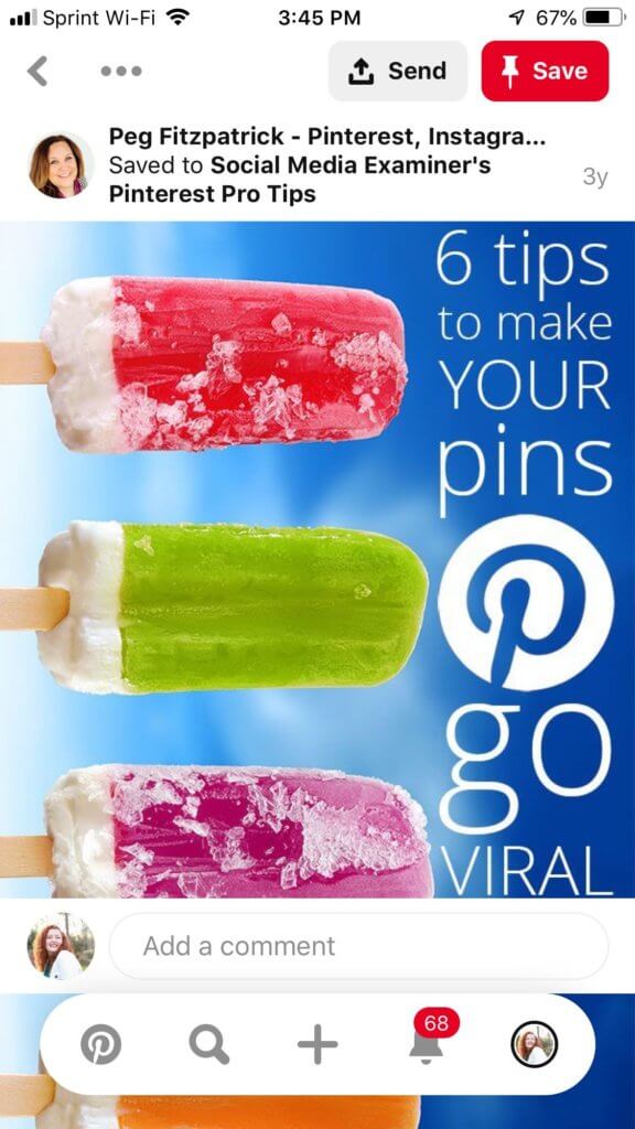 puteți comenta pinii din panoul de grup fără ca acesta să fie vizibil public