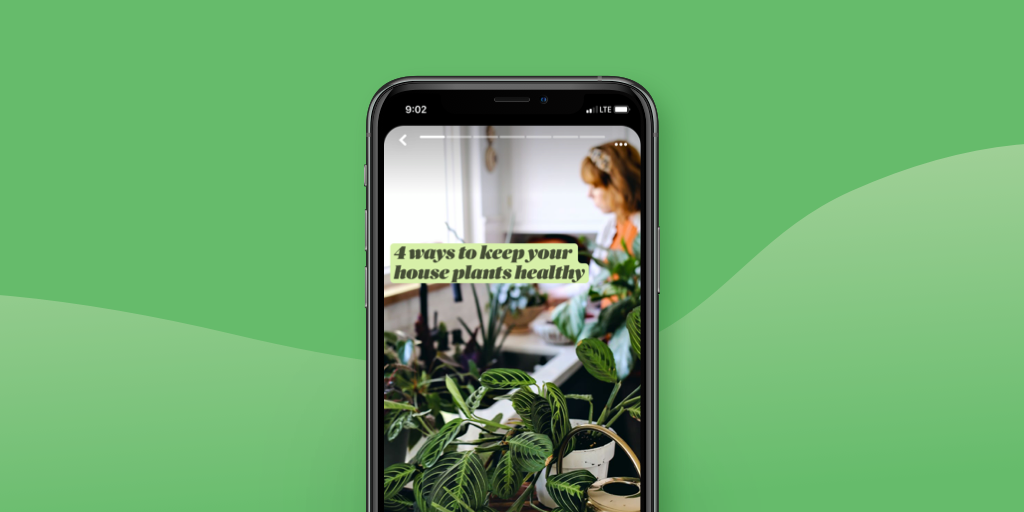 緑の背景にPinterestストーリーピン