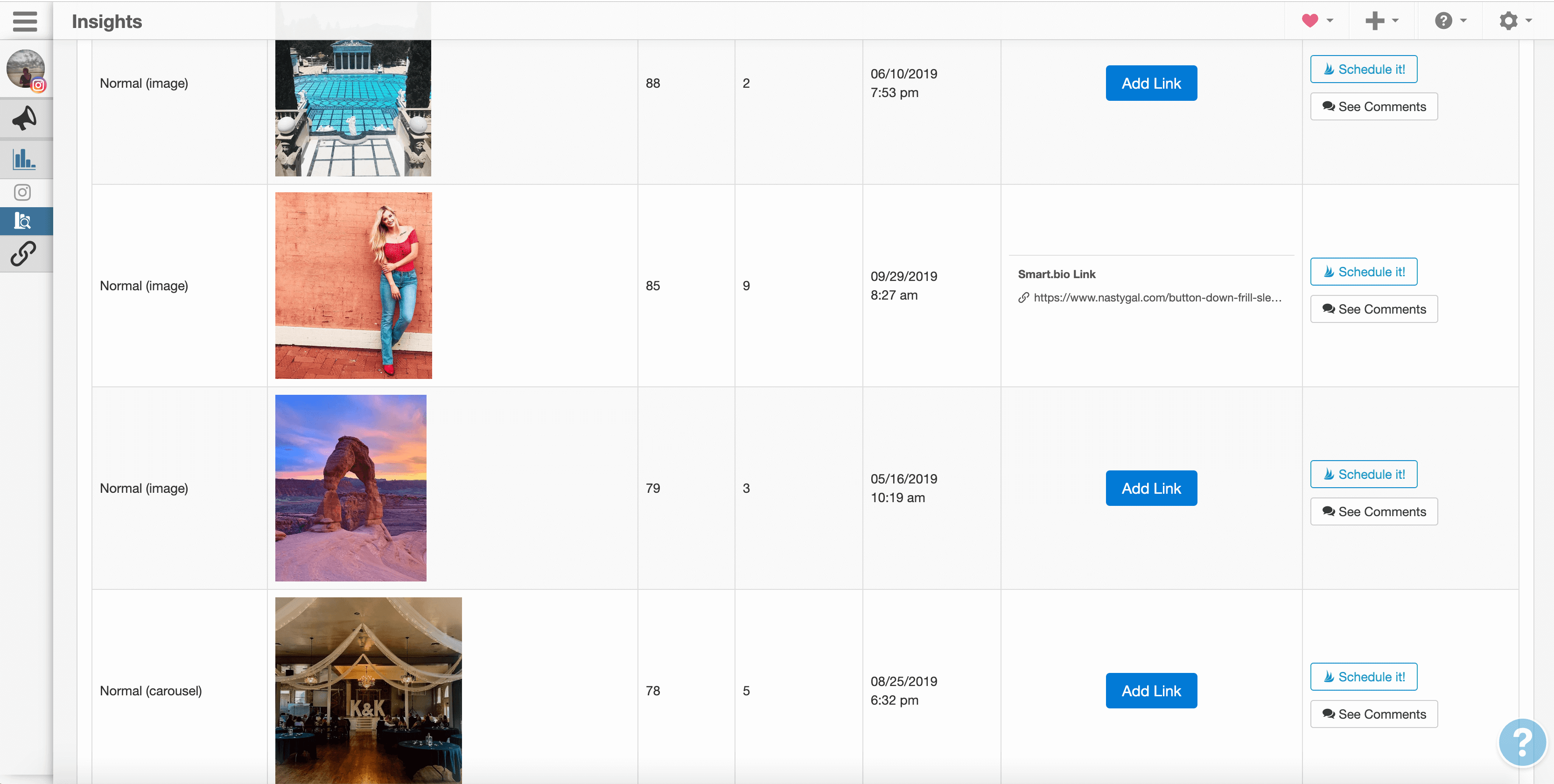 vendez vos produits sur instagram en surveillant les publications avec un fort engagement - Inspecteur des publications de Tailwind