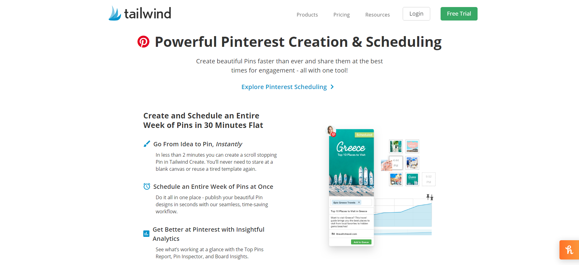 لقطة شاشة Tailwind Pinterest Creator لمنشور مدونة "يجب أن يكون لديك 20 من أدوات التسويق عبر وسائل التواصل الاجتماعي"