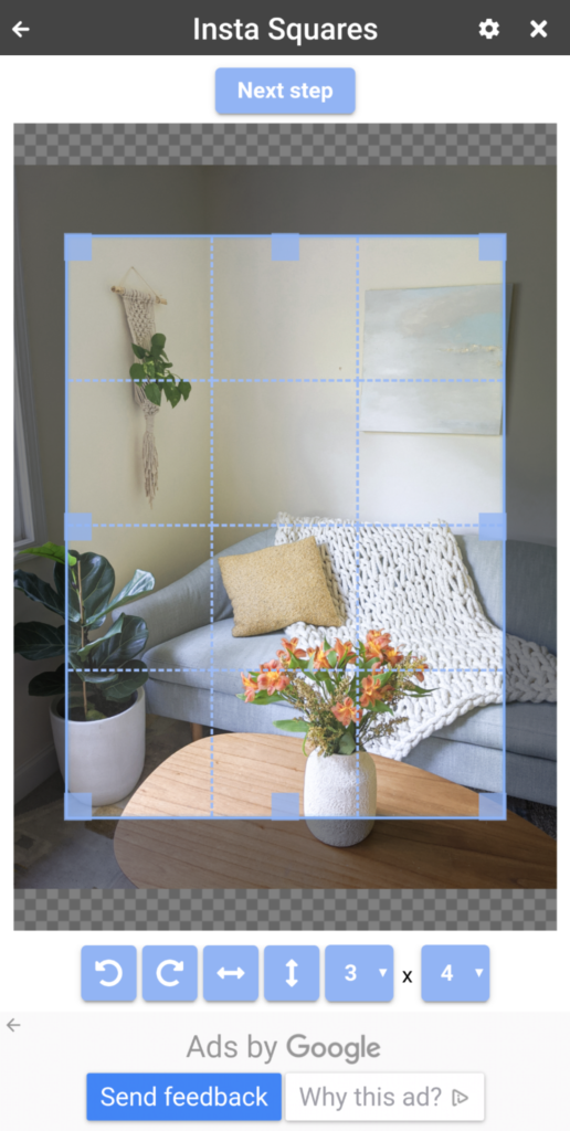 Posicione sua edição de fotos nos Instant Squares