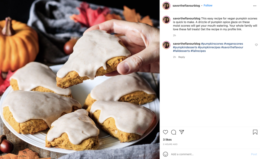 Assapora lo screenshot della foto di Instagram del case study di Flavor 2