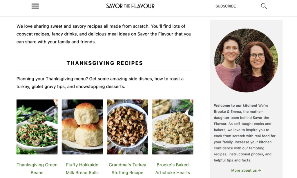 Assapora lo screenshot del sito web del case study di Flavor