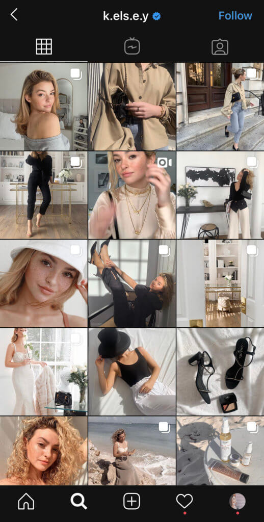 feed di colori instagram neutri