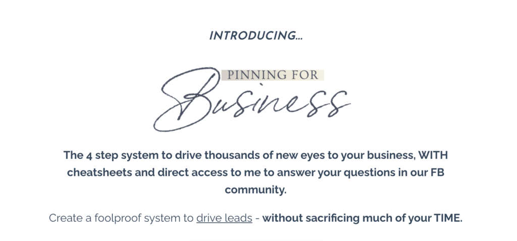Capture d'écran du cours Pyjama Marketer Case Study Pinterest