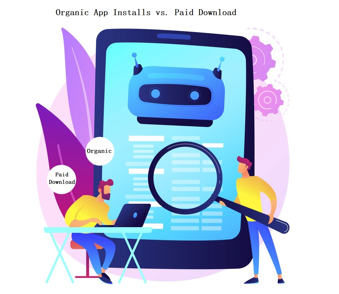 organiczna instalacja aplikacji a płatne pobieranie organic app install vs. paid download