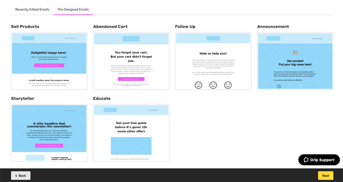드립 이메일 템플릿