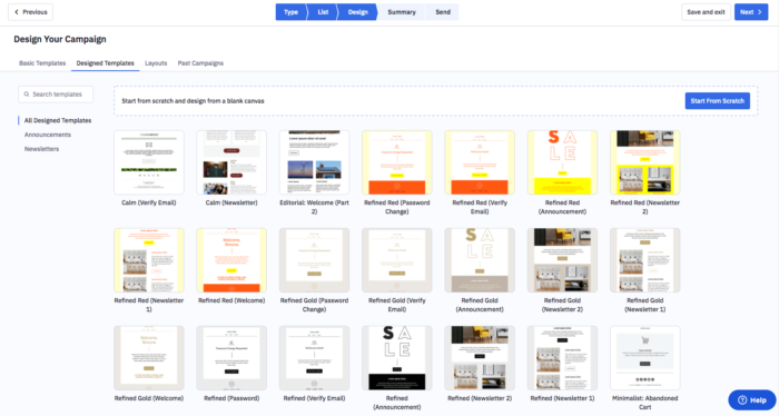활성 캠페인 템플릿