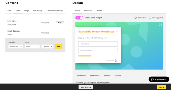 드립 양식 편집기