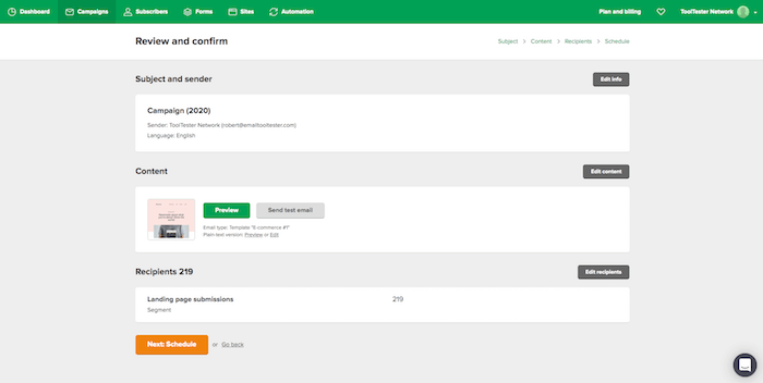 kampanye email mailerlite