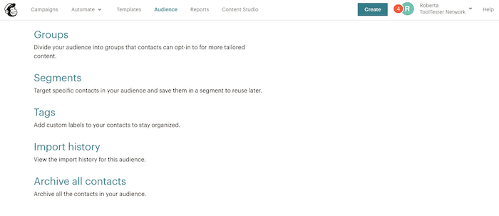 Sendinblue vs Mailchimp - daftar MC