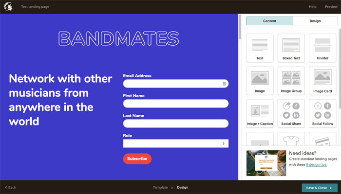 ConvertKit 방문 페이지