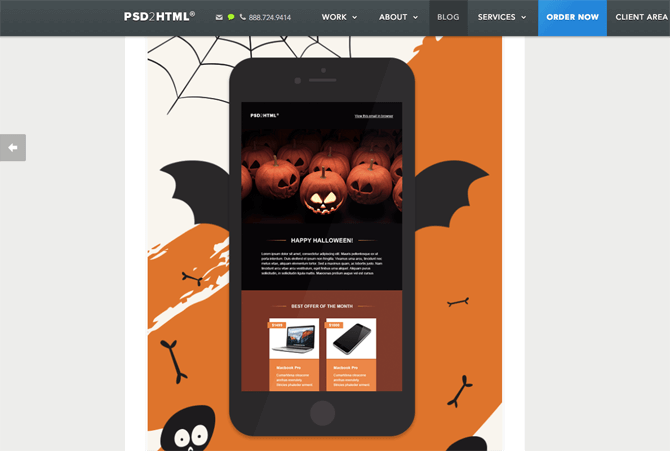 psd2html kostenlose Vorlagen