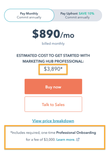 허브스팟 숨겨진 비용