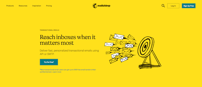 البريد الإلكتروني للمعاملات mailchimp