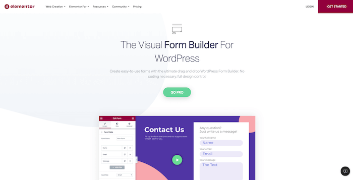 エレメンターフォーム