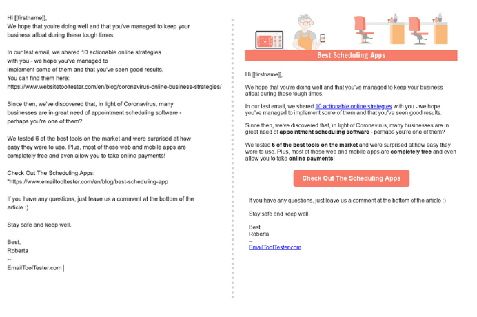 일반 텍스트 대 html 이메일