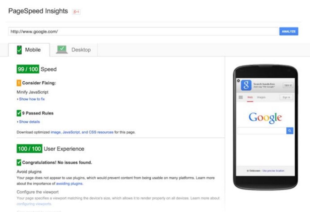 velocidade de carregamento da página para uma boa taxa de rejeição