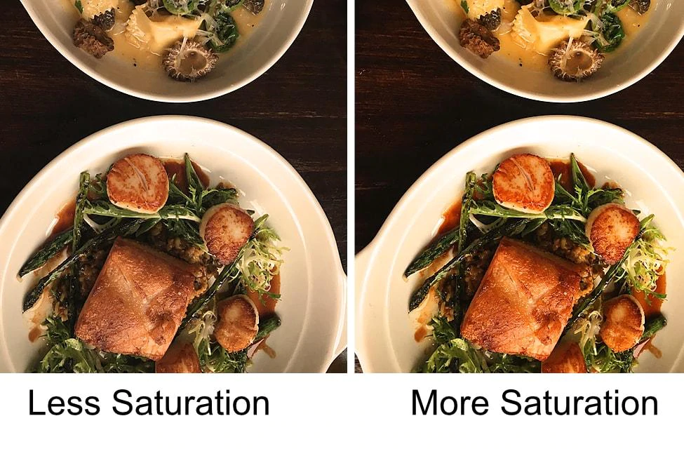 フードフォトグラフィー：彩度