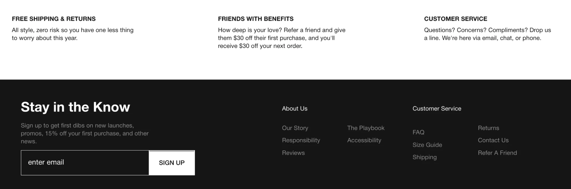 Halaman produk GREATS menggunakan salinan yang sesuai dengan suara dan nada merek mereka.