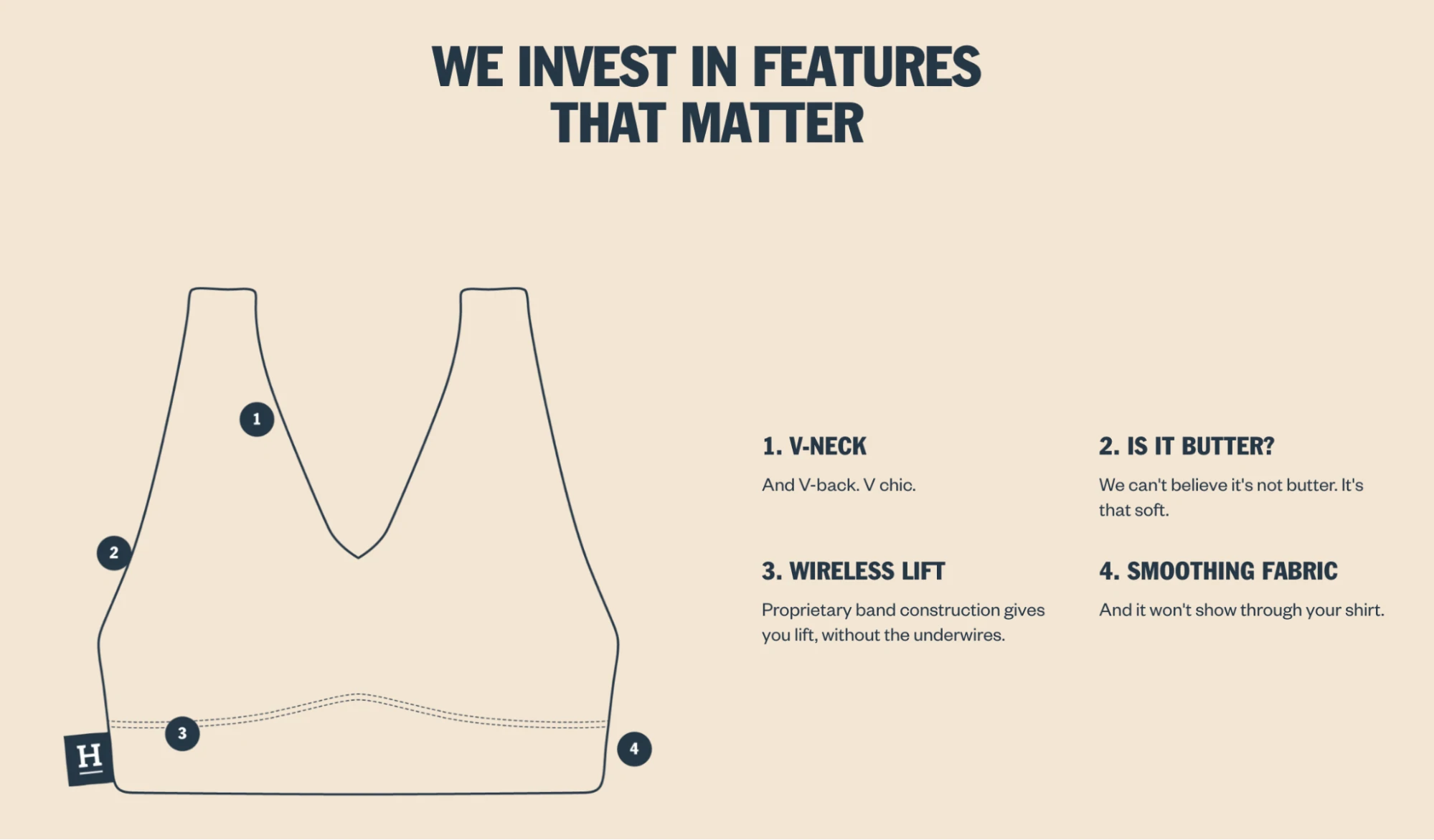 Harper Wilde menggunakan referensi yang sudah dikenal untuk membuat salinan yang menarik.