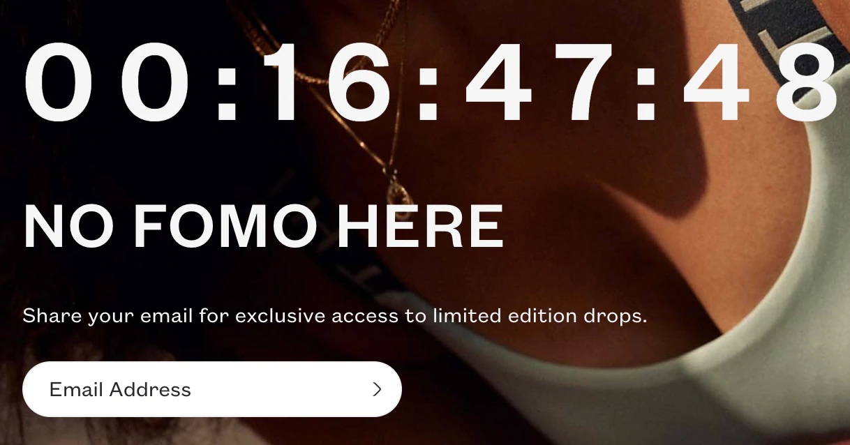 Ein zeitgesteuerter Aufruf zum Handeln von der Website von ThirdLove.