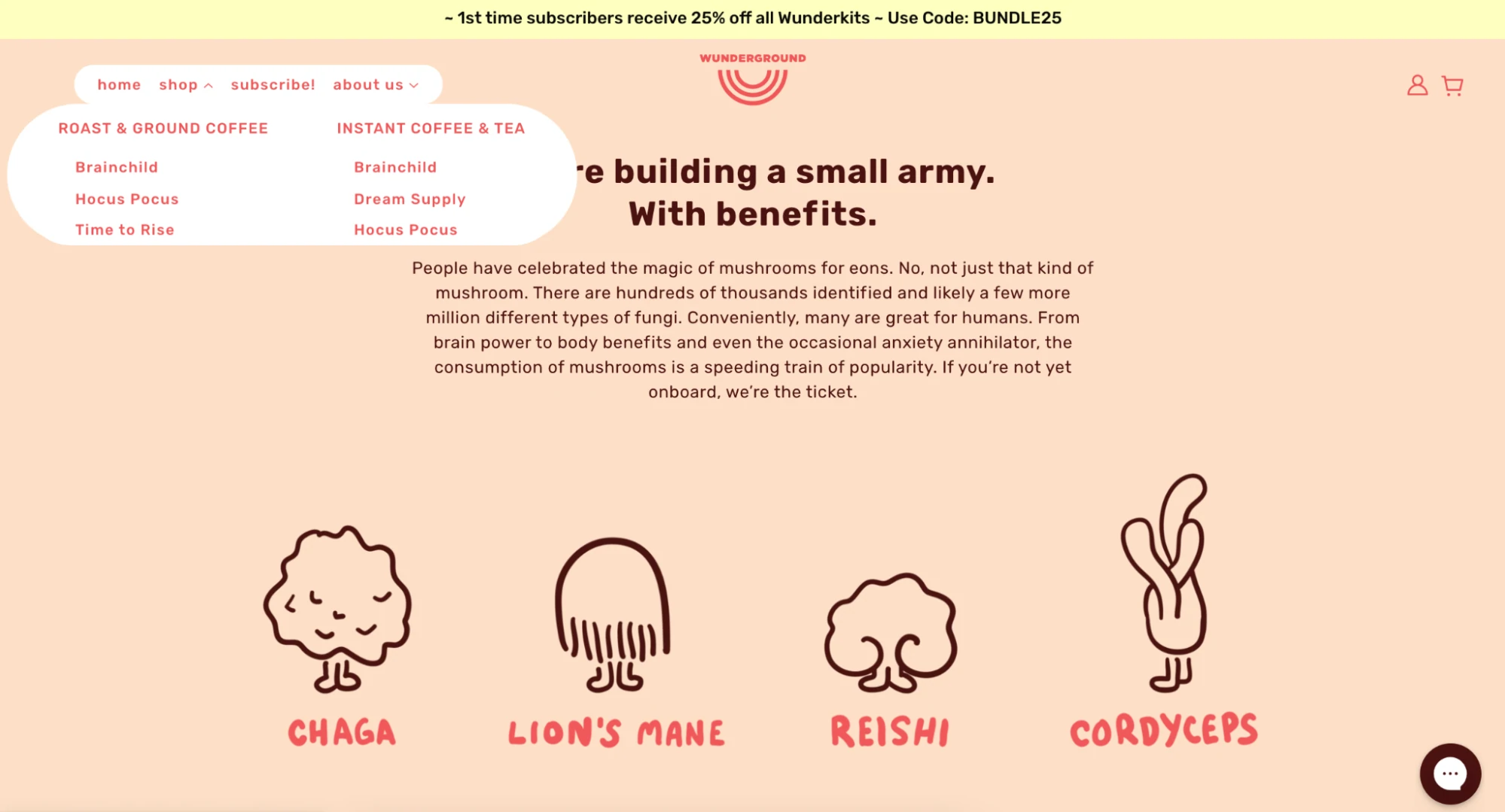 Wunderground Coffee's ist mit Persönlichkeit durchdrungen, die ihm hilft, sich abzuheben.