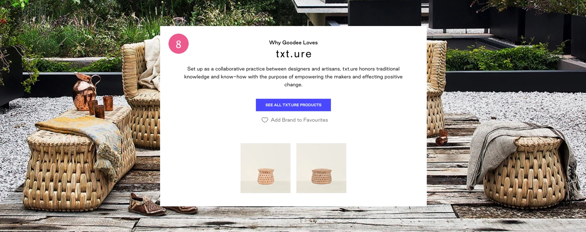 Screengrab di una pagina di prodotto GOODEE