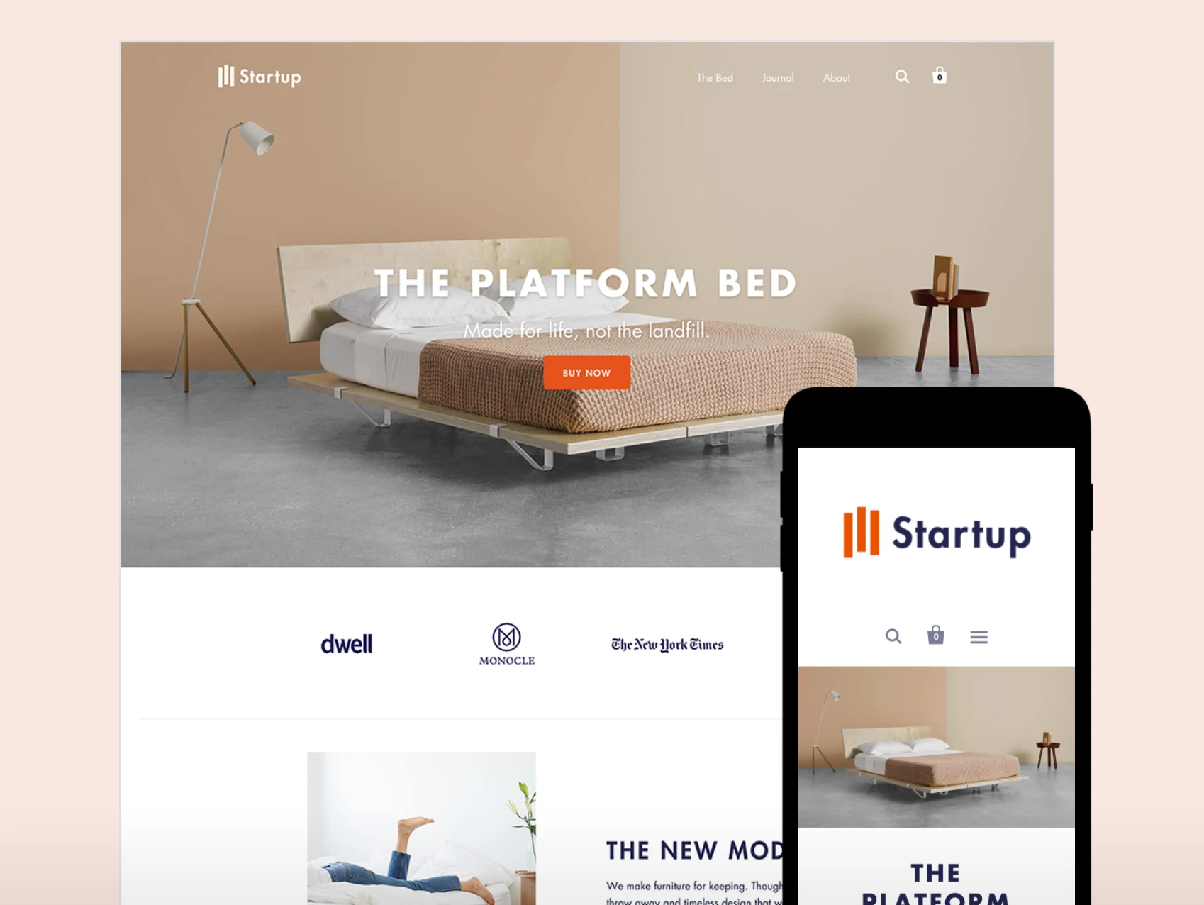 Esempio di tema Shopify