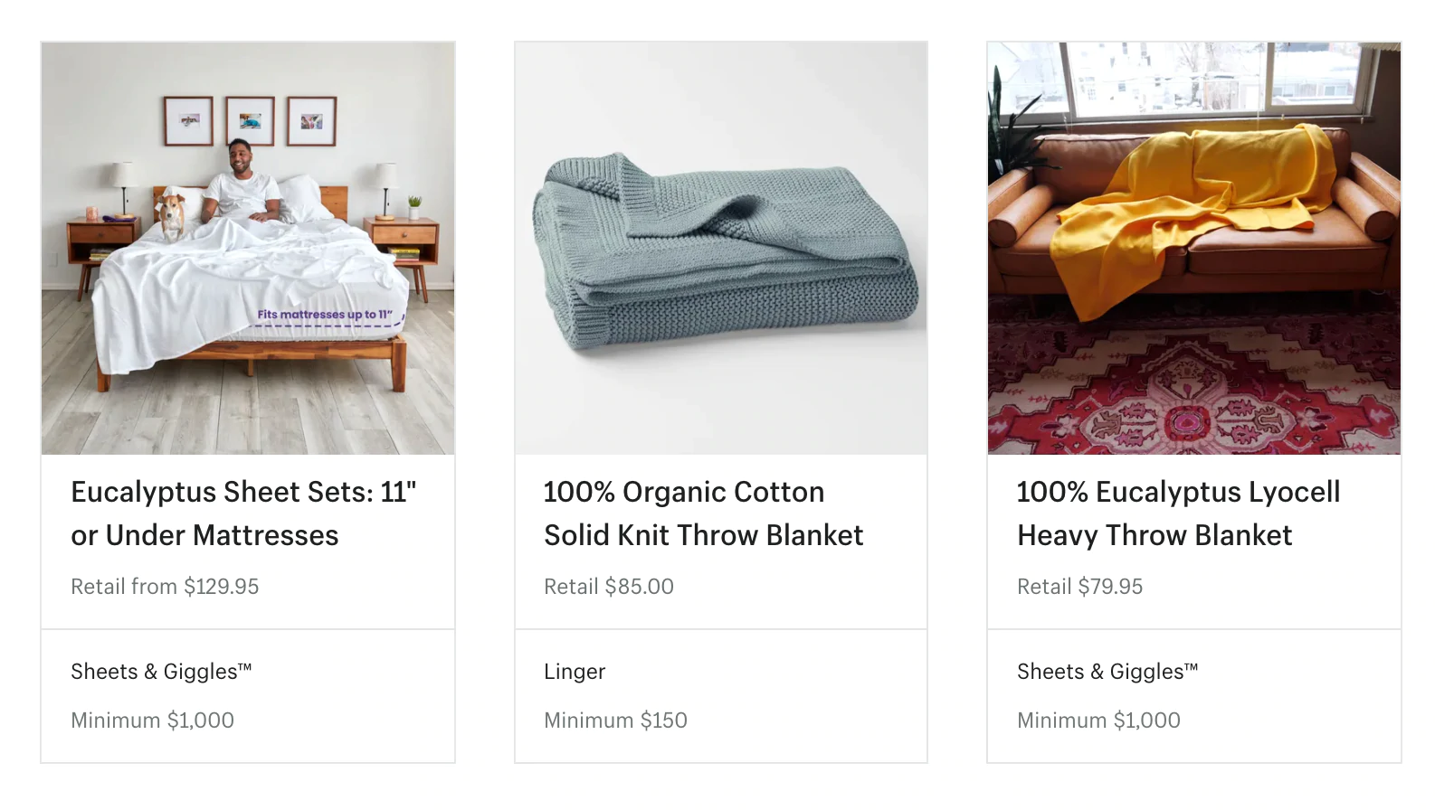 Screengrab degli elenchi di Handshake