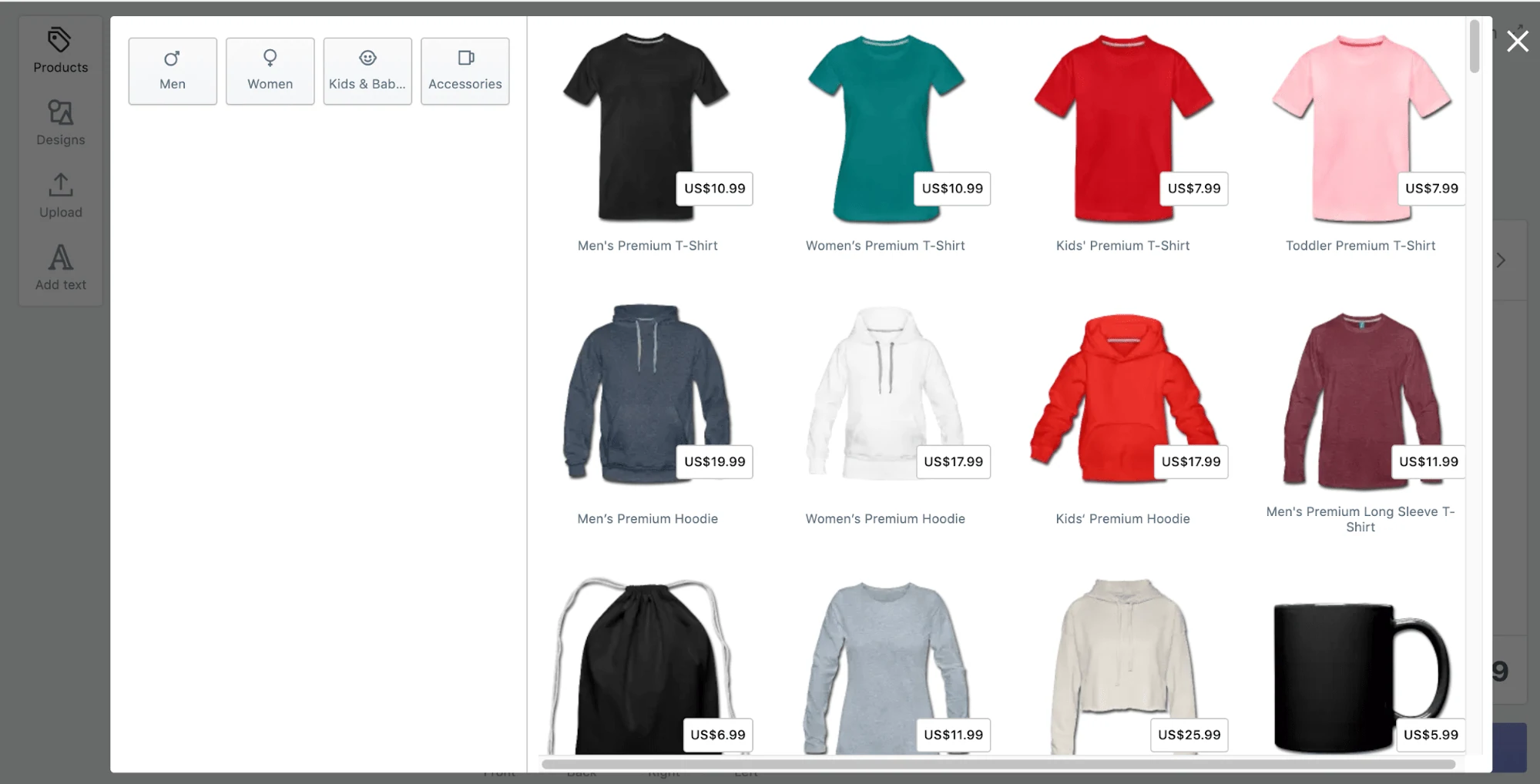 SPOD 的按需打印產品