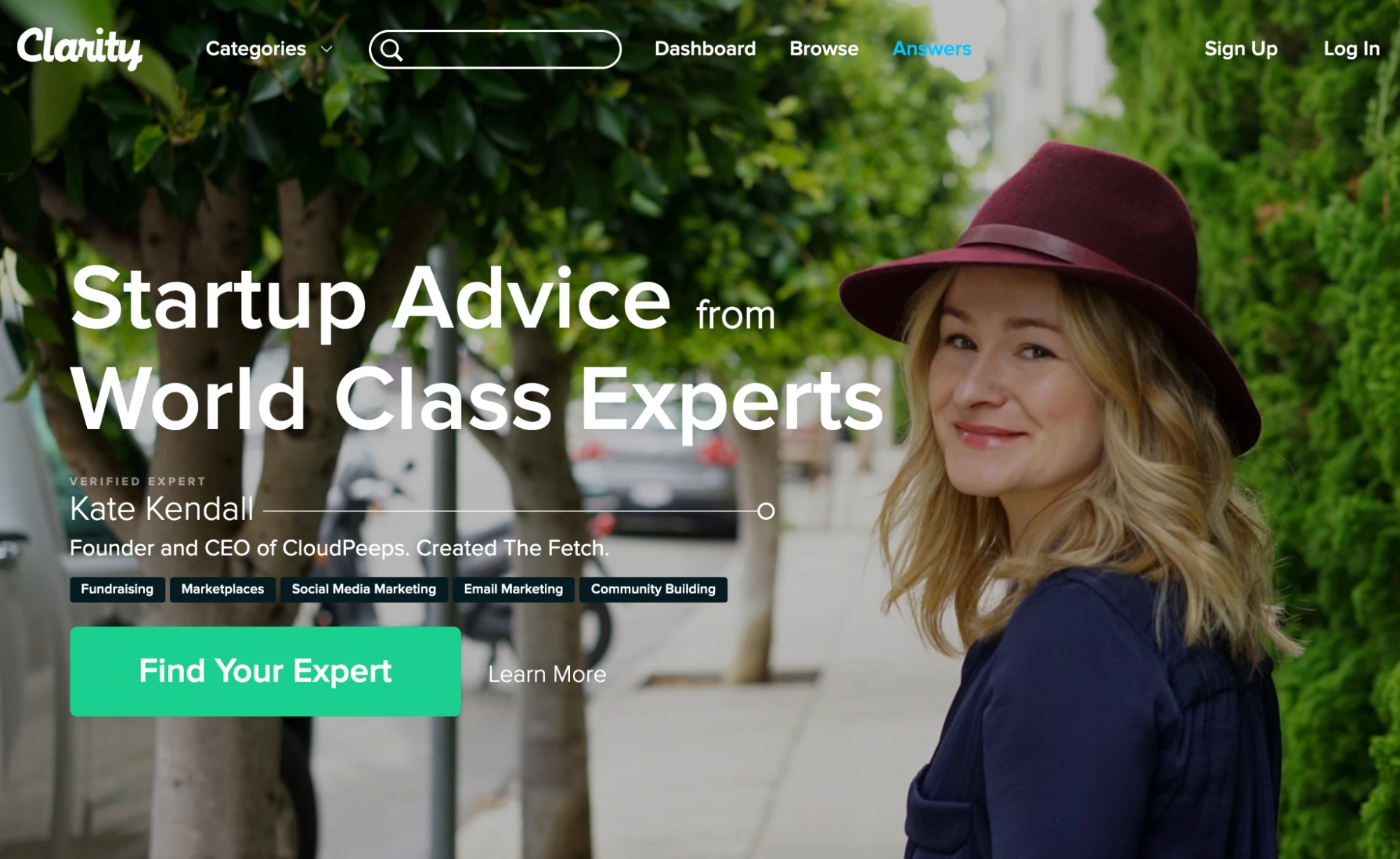 クラリティコールのウェブサイト