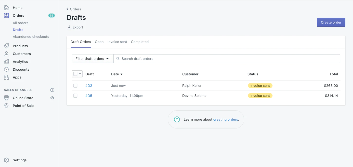 Shopify POS、ドラフト注文のためにオンラインで購入| Shopify小売ブログ