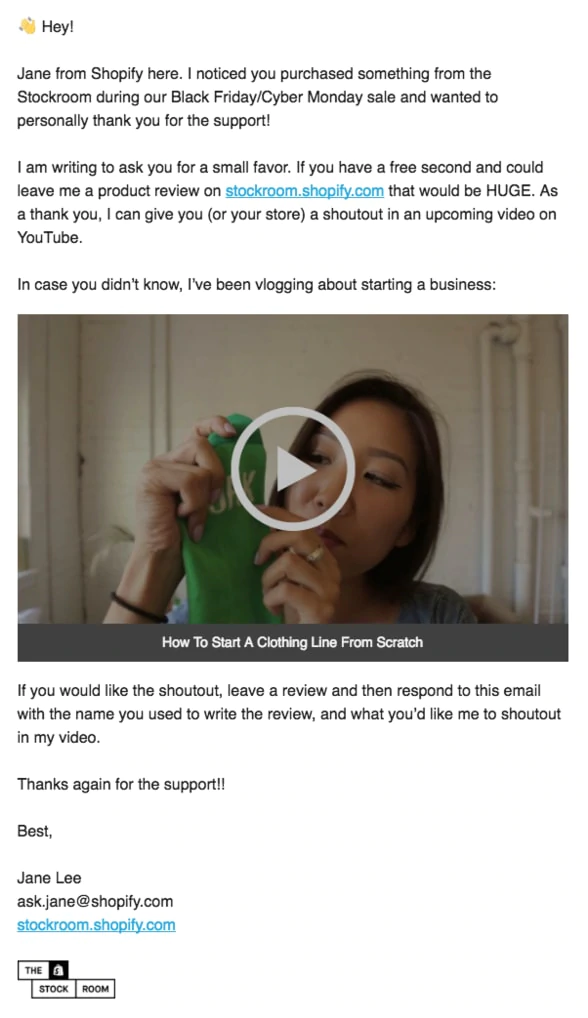 ตัวอย่างอีเมลรวบรวมคำรับรองจากลูกค้า