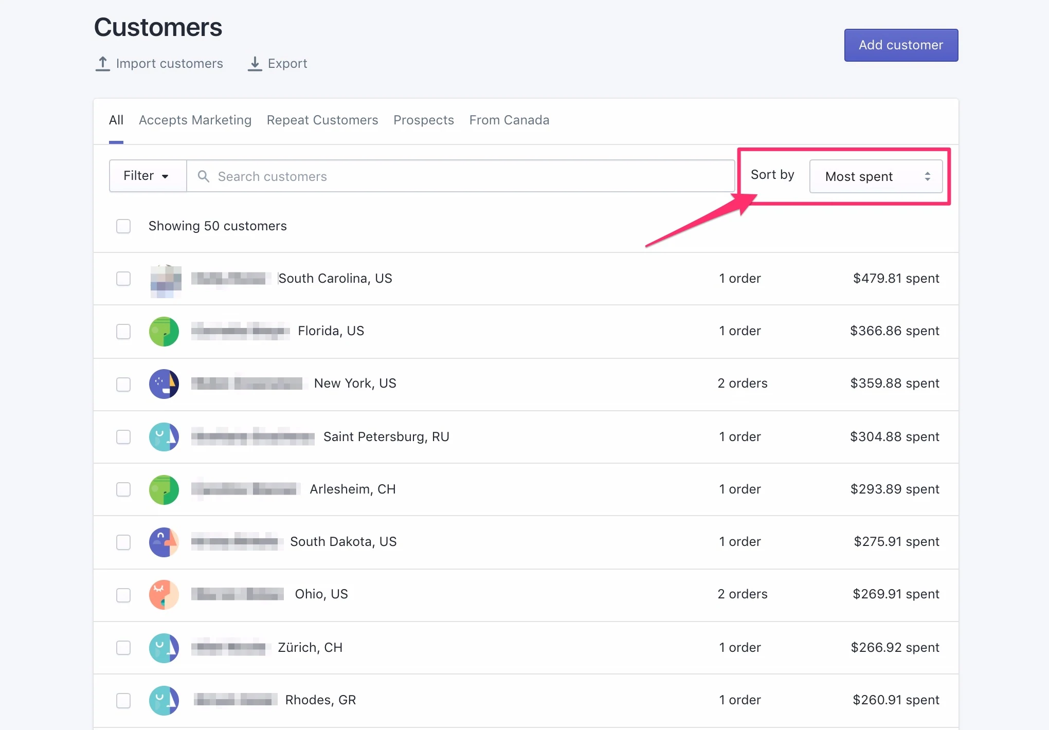 คัดแยกลูกค้าในร้านของคุณเพื่อรีวิว