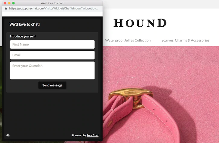 季節の買い物客のためのライブチャット