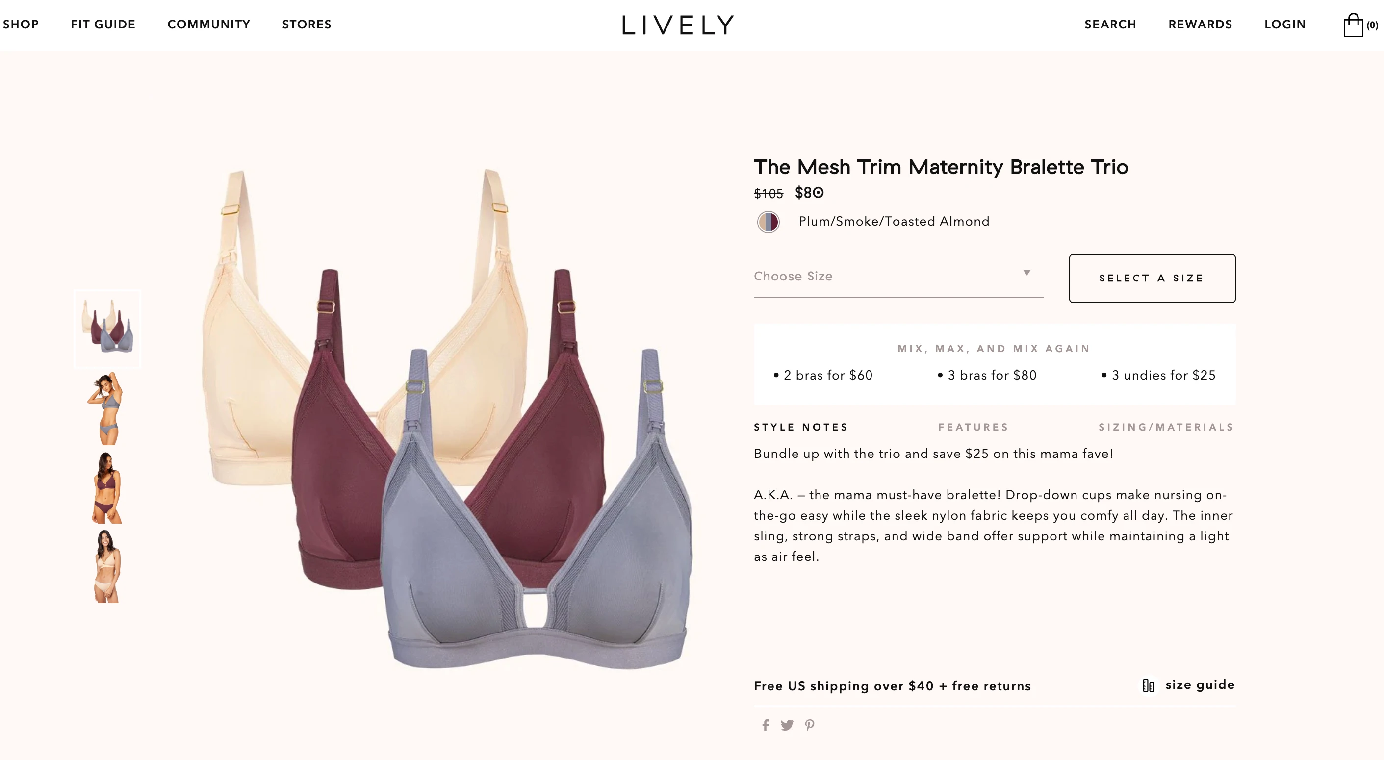 Pacchetto reggiseno vivace